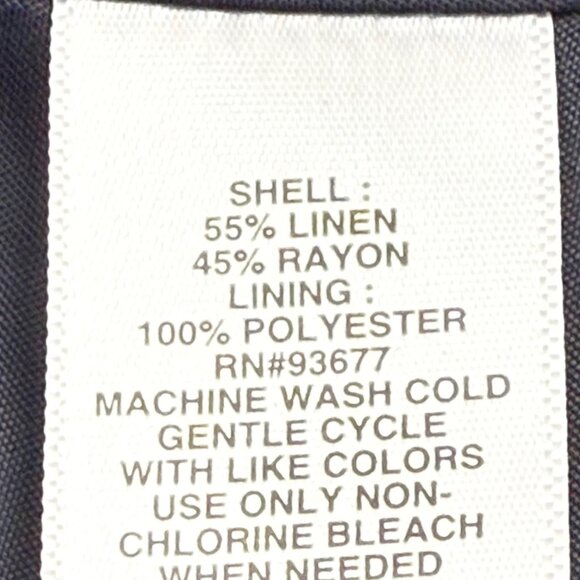 Liz Claiborne Women's Linen Blend Navy/White Dot Blazer Size 18 Notch Lapel NWT - Picture 10 of 12